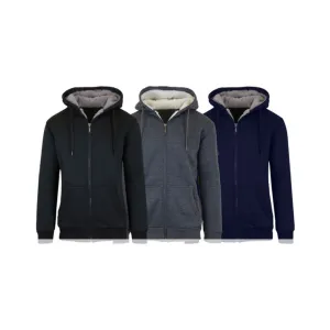 Pack Of 2 Men's Sherpa Hoodies